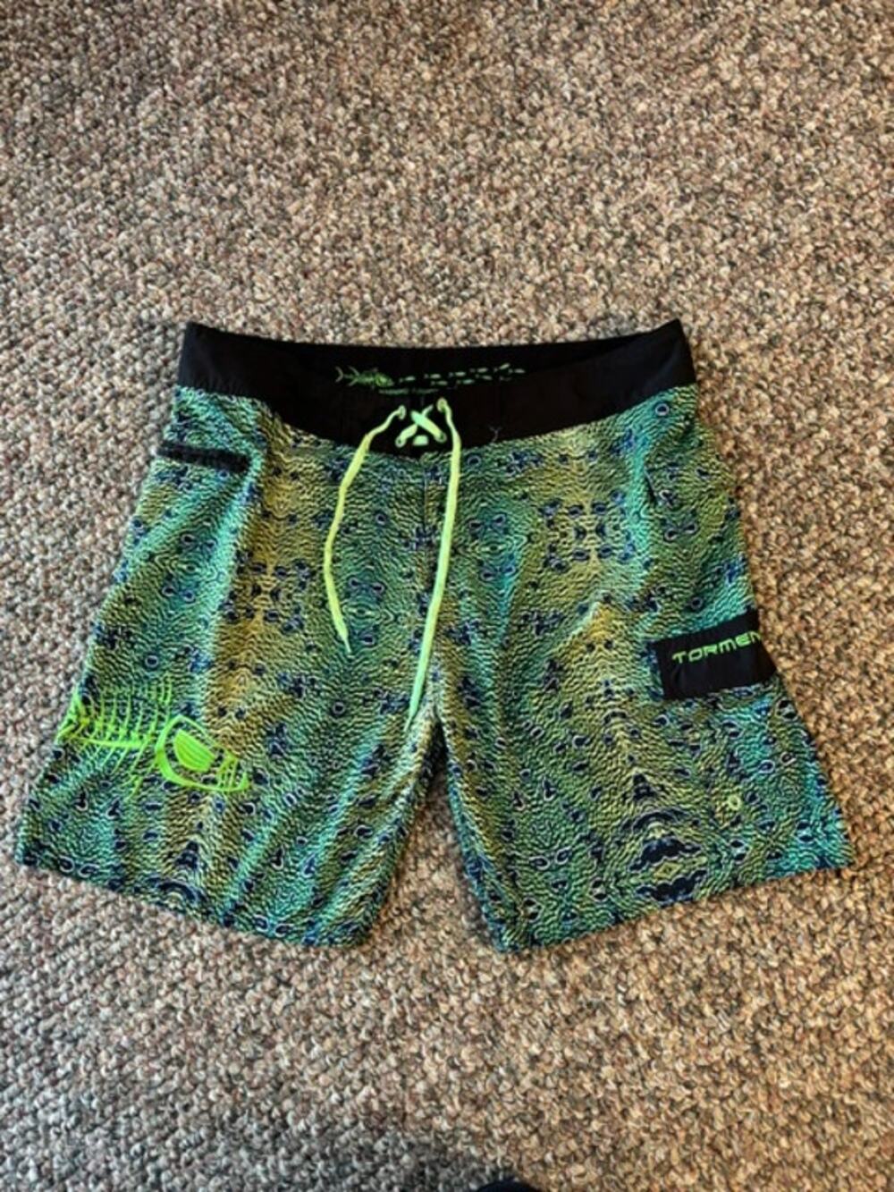 Men’s Tormenter Shorts Lime Green Size 40 - 100% Polyester